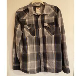 Levi Standard Fit Western Shirt Size S Western Button Snaps